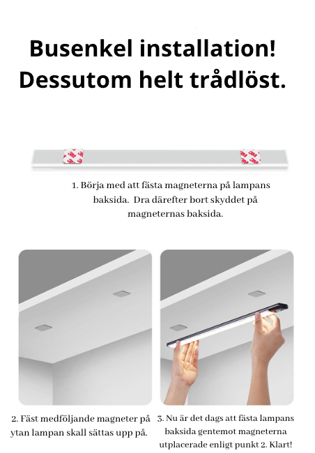 Portabel LED-Lampa med rörelsesensor